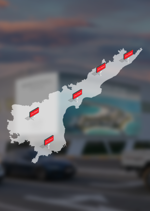 State-of-the-art outdoor advertising screen for real-time promotions